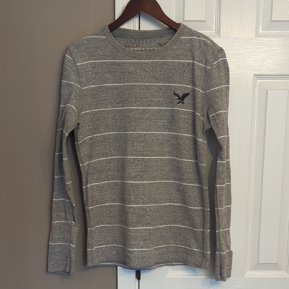 American Apparel Other - Men's American Eagle Gray Striped Long Sleeve Shirt